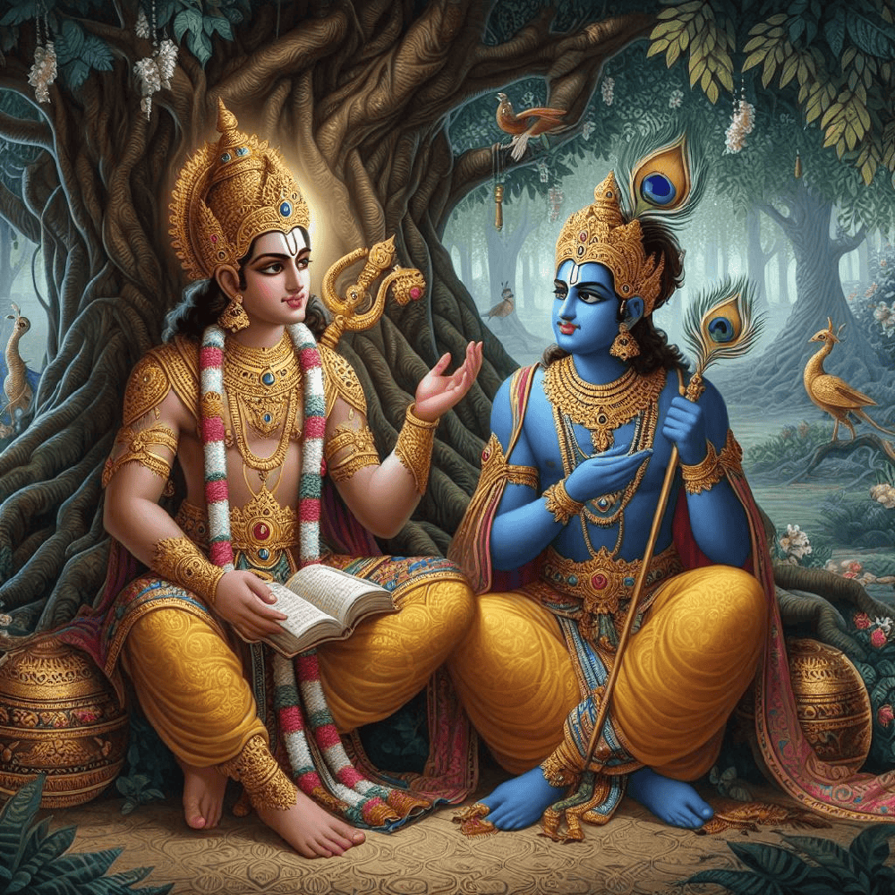 Karna and Krishna in conversation